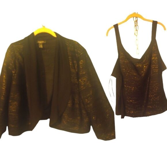 ,- R M Richard pleated crop  jacket and cami set - Picture 1 of 9